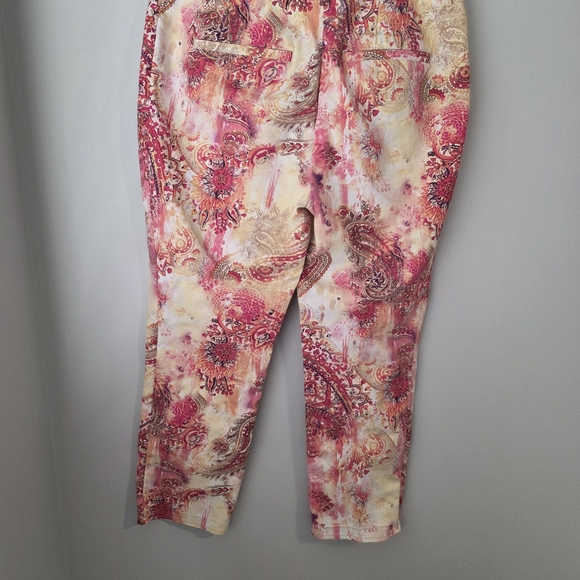 Chico's Multicolor Paisley Print Chinos - Picture 4 of 10